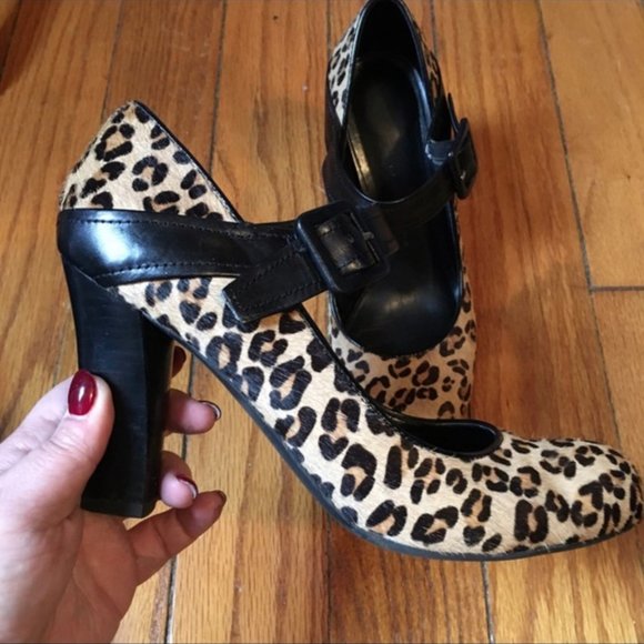 franco sarto animal print shoes